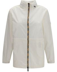 Burberry - White Polyamide Shell Jacket - Lyst
