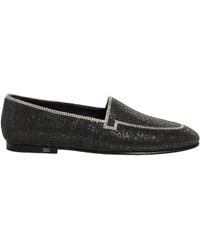 Dolce & Gabbana - Black Crystal Embellished Men Loafers Shoes - Lyst