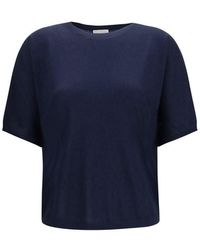 Brunello Cucinelli - Blue Cashmere Sleeveles Sweater - Lyst