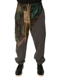 Dolce & Gabbana - Patchwork Cotton Jogger Sweatmen's Pants - Lyst