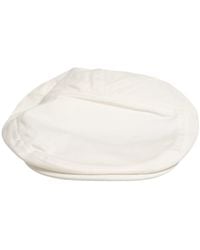 Dolce & Gabbana - White Cotton Blend Leather Trim Flat Men Cap Hat - Lyst