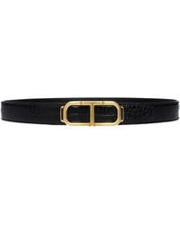Tom Ford - Black Leather Regular Belt - Lyst