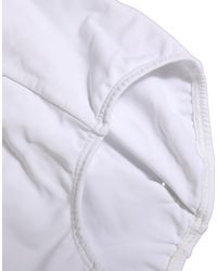 Dolce & Gabbana - White Logo Waistband Coulotte Panty Underwear - Lyst