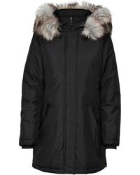 ONLY - Black Polyester Jackets & Coat - Lyst