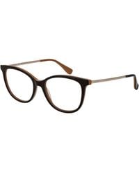 Max Mara - Brown Acetate Glasses (frames) - Lyst