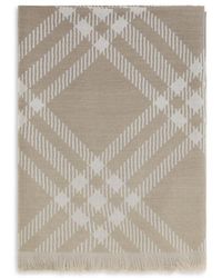 Burberry - Beige Wool Oves Aries Scarf - Lyst