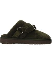 Burberry - Green Leather Slippers - Lyst