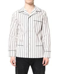 Dolce & Gabbana - Stripes Lounge Pajama Sleepwear Shirt - Lyst