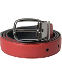 Dolce & Gabbana - Leather Metal Buckle Belt - Lyst