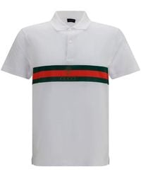 Gucci - White Cotton Polo Shirt - Lyst