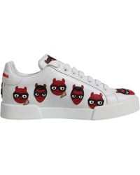 Dolce & Gabbana - Devil Face Portofino Sneakers Shoes - Lyst