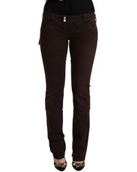 CYCLE - Brown Cotton Stretch Low Waist Slim Fit Denim Jeans - Lyst