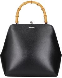 Jil Sander - Black Leather Handbag - Lyst