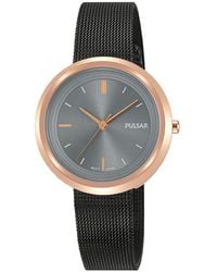 Pulsar - Black Steel Watch - Lyst