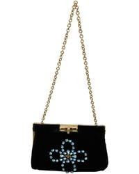 Dolce & Gabbana - Velvet Evening Party Crossbody With Crystal Studs - Lyst