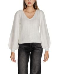 Guess - White Polyester Sweater - Lyst