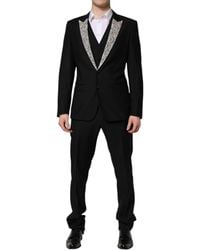 Dolce & Gabbana - Martini Crystal Embellished 3 Pc Suit - Lyst