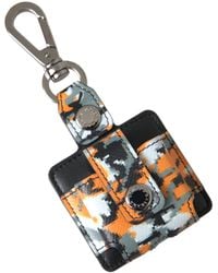 Dolce & Gabbana - Camouflage Print Leather Logo Metal Airpods Case - Lyst