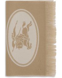 Burberry - Beige Wool Oves Aries Scarf - Lyst