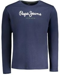 Pepe Jeans - Blu Cotton Men T - Lyst