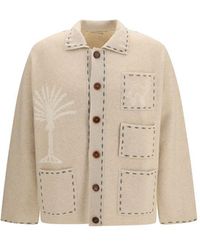 BAZISZT - Beige Cashmere Cardigan - Lyst