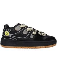 Barrow - Black Leather Low Top Sneakers - Lyst