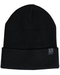 ARMANI EXCHANGE - Black Polyester Hats & Cap - Lyst