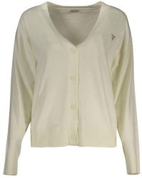 Guess - Bianco Poliestere Cardigan - Lyst