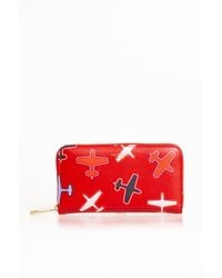 Trussardi - Red Leather Wallet - Lyst