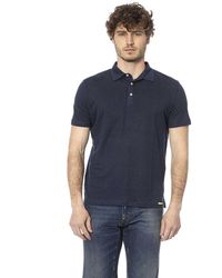DISTRETTO12 - Blue Cotton Polo Shirt - Lyst