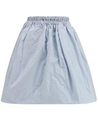 Prada - Blue Silk Long Skirt - Lyst