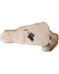 Dolce & Gabbana - Brown Frost Fox Fur Neck Warmer Winter Scarf - Lyst