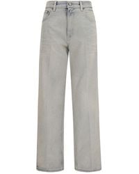 Haikure - Blue Cotton Relaxed Fit Jeans - Lyst