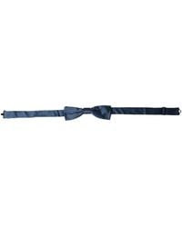 Dolce & Gabbana - Blue Satin Silk Adjustable Neck Men Bow Tie - Lyst
