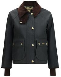 Barbour - Bicolor Cotton Shell Jacket - Lyst