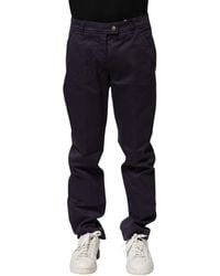 Incotex - Dark Purple Mid Waist Casual Straight Pants - Lyst