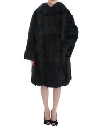 Dolce & Gabbana - Goat Fur Shearling Long Jacket Coat - Lyst