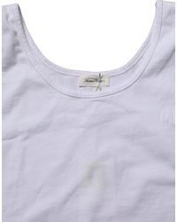 American Vintage - White Cotton Round Neck Sleeveless Tank Top - Lyst