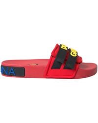 Dolce & Gabbana - Slides Slippers Logo Outlet Sandals Shoes - Lyst