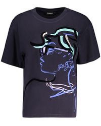 Desigual - Blue Cotton T - Lyst