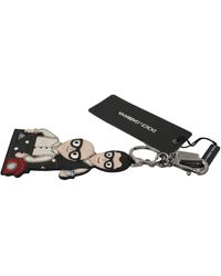 Dolce & Gabbana - Elegant Trio-Tone Leather Keychain - Lyst