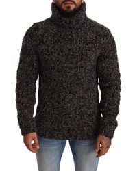 Dolce & Gabbana - Elegant Speckled Turtleneck Wool-Blend Sweater - Lyst
