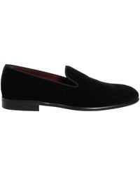 Dolce & Gabbana - Black Velvet Loafers Formal Men Dress Shoes - Lyst