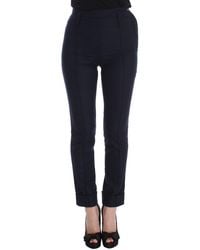 Ermanno Scervino - Blue Virgin Wool Slim Fit Casual Pants - Lyst