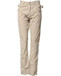 Daniele Alessandrini - Beige Cotton Mid Waist Straight Men Denim Jeans - Lyst