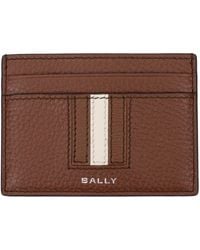 Bally - Brown Leather Cardholder - Lyst