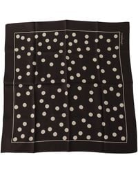 Dolce & Gabbana - Silk Dotted Square Bandana Handkerchief Scarf - Lyst