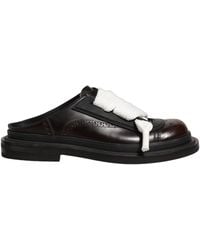 Dolce & Gabbana - Brown Leather Slip On Flat Sandals Men Shoes - Lyst