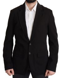 Dolce & Gabbana - Black Wool Single Breasted Coat Blazer - Lyst