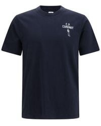 C.P. Company - Blue Cotton T - Lyst